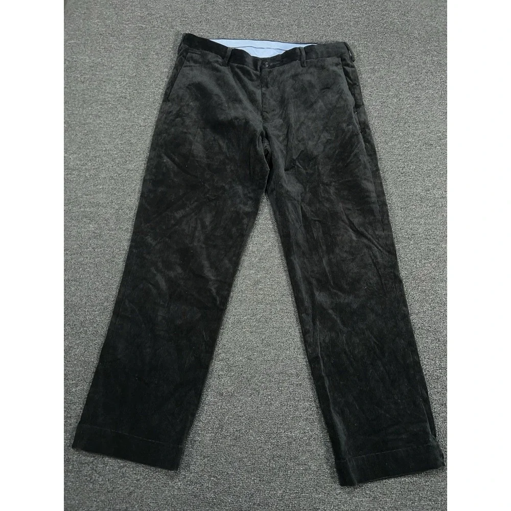 Polo Ralph Lauren Corduroy Pants‎ Men's 36x30 Black Cotton Stretch Dress Classic